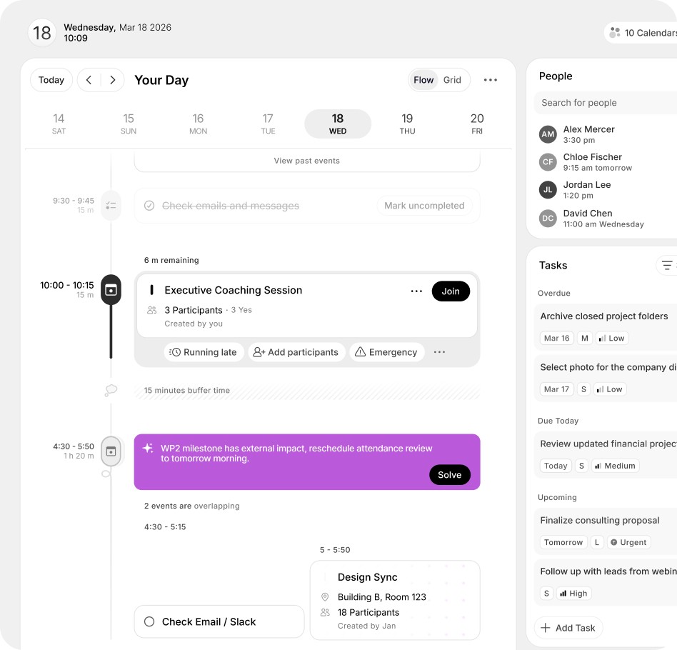 Echtzeitupdates, wenn sich Pläne ändern